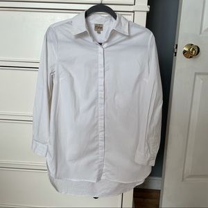 Ladies white button down blouse